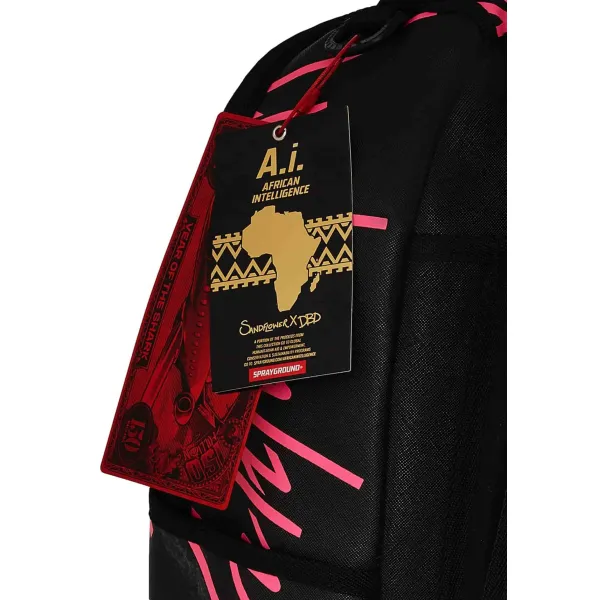 Sprayground AI Lion Neon Pink etiqueta