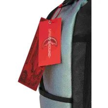 Mochila de moda Sprayground Shark Central Oil Slick etiqueta