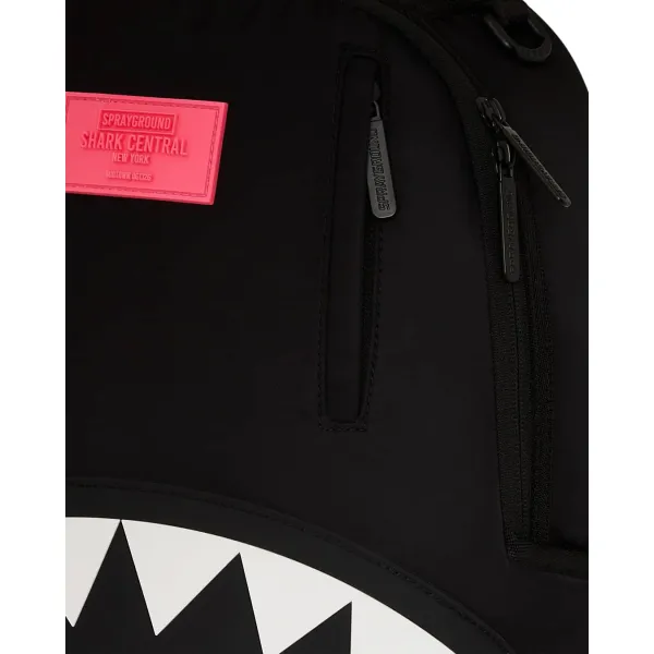Sprayground Shark Nylon Black Pink mochila de moda cremallera
