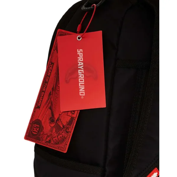 Sprayground Shark Nylon Black Pink mochila de moda etiqueta