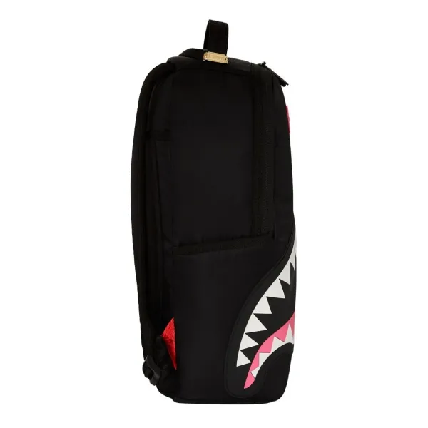 Sprayground Shark Nylon Black Pink mochila de moda lado