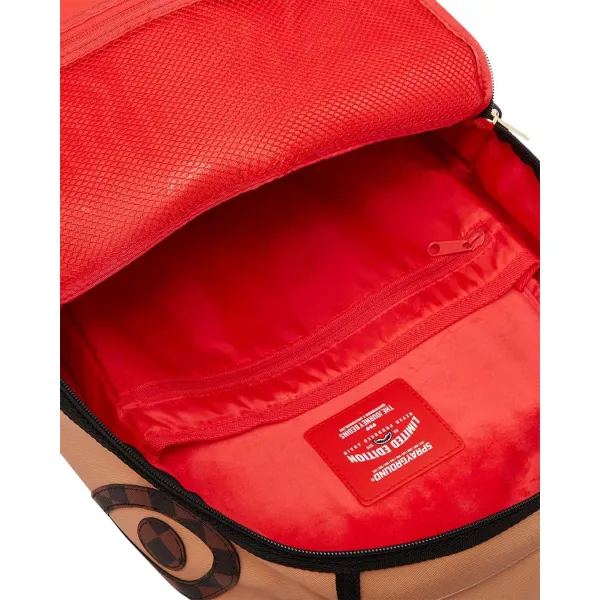 Mochila Sprayground HypeShark VSM DLX en marron - interior
