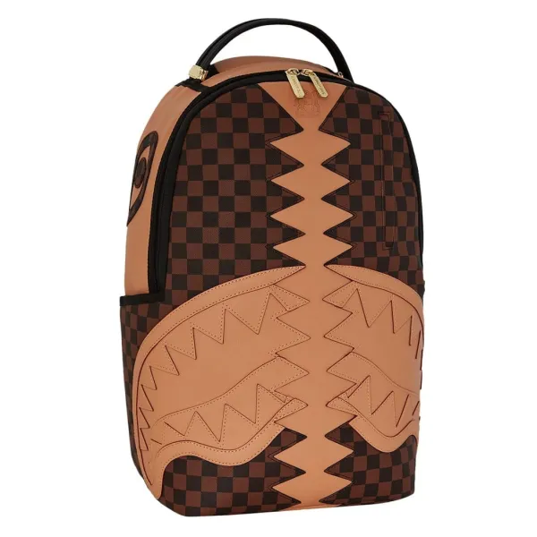 Mochila Sprayground HypeShark VSM DLX en marron - lateral