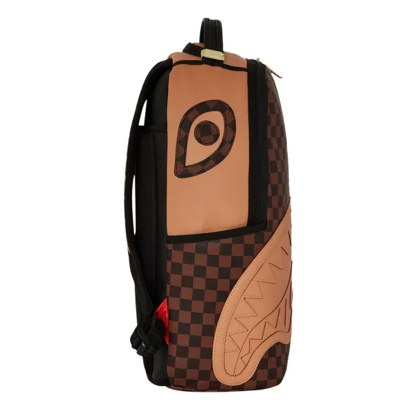 Mochila Sprayground HypeShark VSM DLX en marron - lado