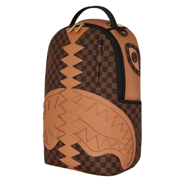 Mochila Sprayground HypeShark VSM DLX en marron - lado 2
