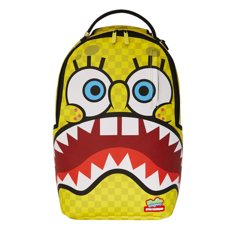 Mochila Sprayground Bob Esponja amarilla frontal