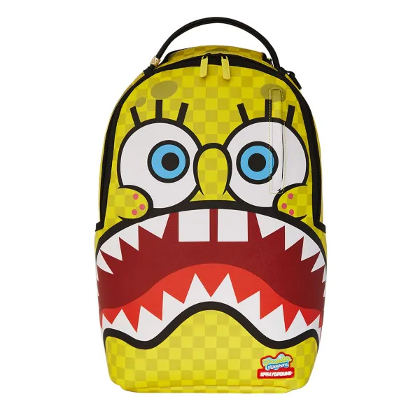 Mochila Sprayground Bob Esponja amarilla frontal