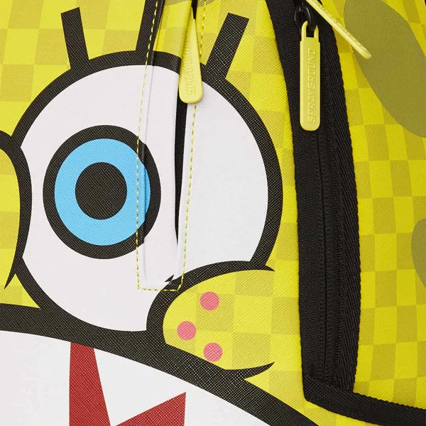Mochila Sprayground Bob Esponja amarilla detalle 1