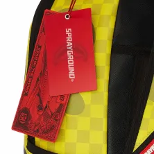 Mochila Sprayground Bob Esponja amarilla etiquetas