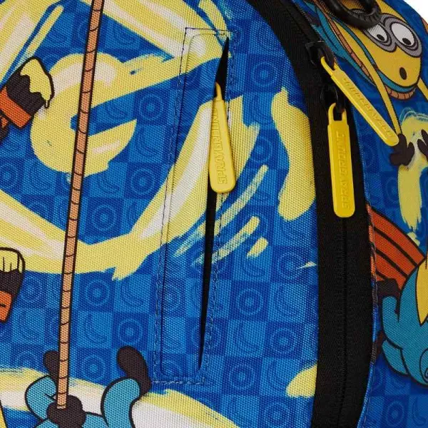 Sprayground Minion Banana Mayhem mochila DLX bolsillo