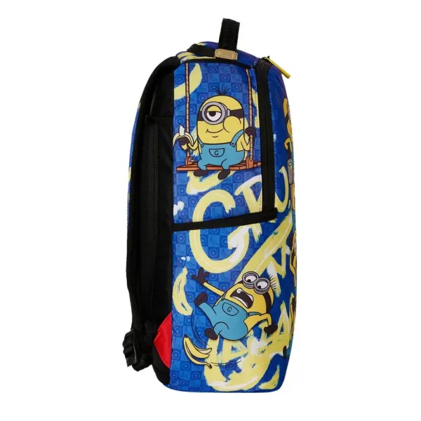 Sprayground Minion Banana Mayhem mochila DLX lateral