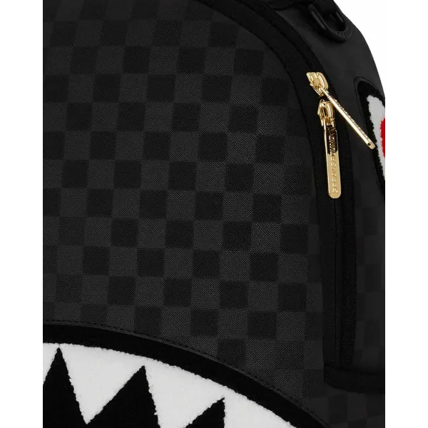 Sprayground Black Chenille Sip cremallera