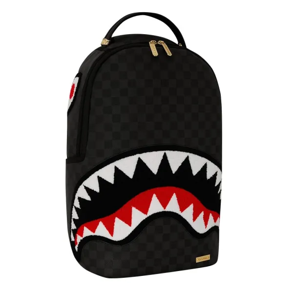 Sprayground Black Chenille Sip lateral