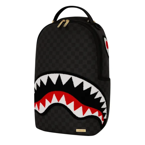 Sprayground Black Chenille Sip lateral 2