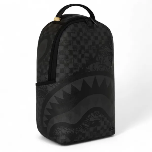 Sprayground Torn Graff Check en negro lateral