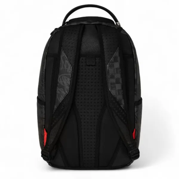 Sprayground Torn Graff Check en negro parte trasera