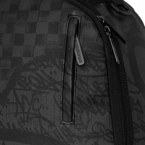 Sprayground Torn Graff Check en negro detalles