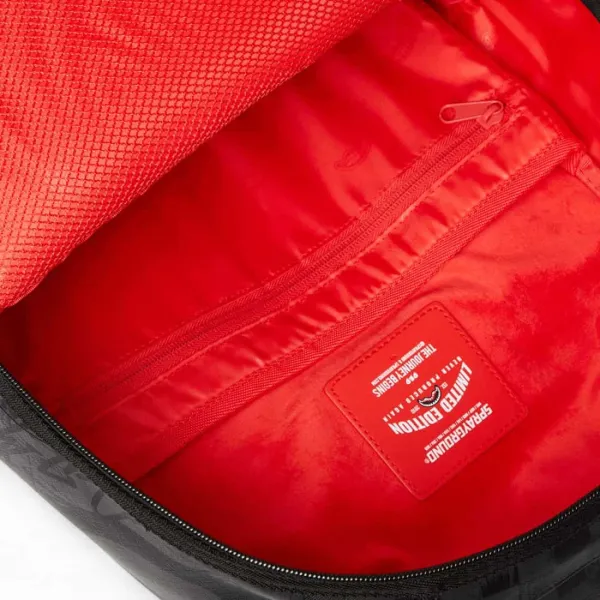 Sprayground Torn Graff Check en negro interior
