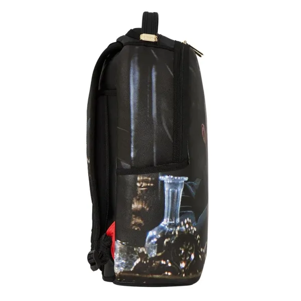Mochila negra Sprayground Scarface Paint de lado