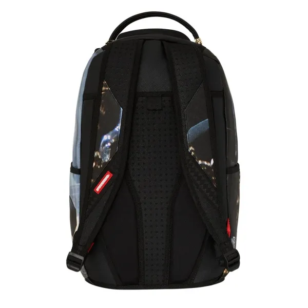 Mochila negra Sprayground Scarface Paint parte trasera