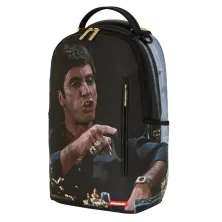 Mochila negra Sprayground Scarface Paint lateral 2