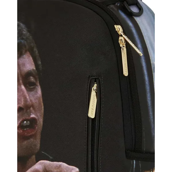 Mochila negra Sprayground Scarface Paint detalle