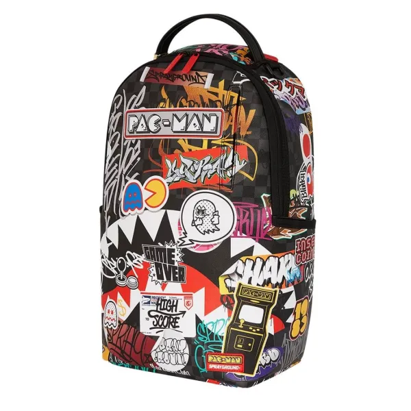 Sprayground PacMan Stickers foto de lado Sprayground PacMan Stickers foto de lado