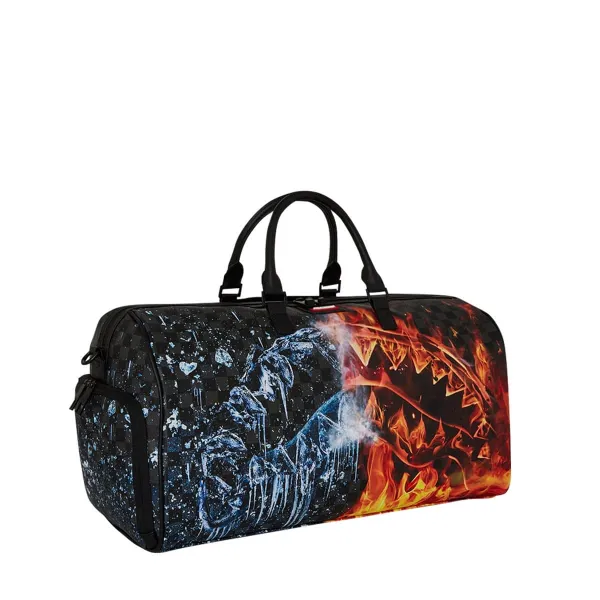 Bolsa de viaje grande Sprayground Fire & Ice Shark - foto lateral 2