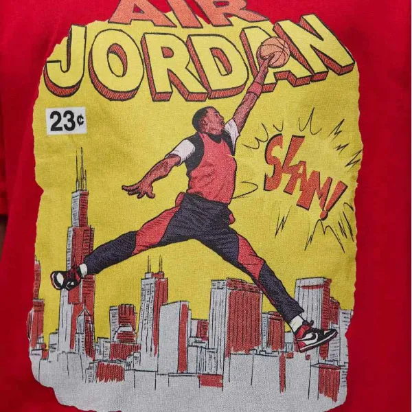 Camiseta Air Jordan Comic Slam Junior roja