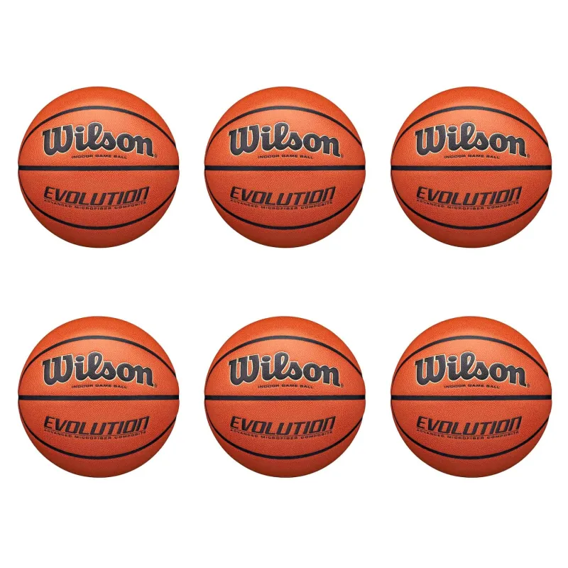 Wilson Evolution para Federaciones de baloncesto - Pack de 6 balones