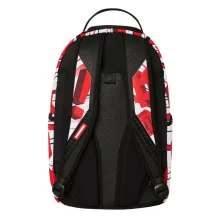 Sprayground WTF Shark en blanco y rojo - foto tirantes