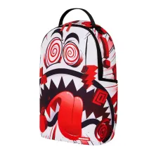 Sprayground WTF Shark en blanco y rojo - foto de lado 2
