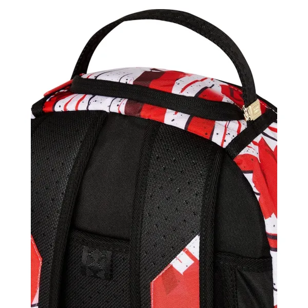 Sprayground WTF Shark en blanco y rojo - foto asa