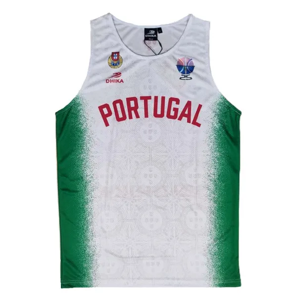 Camiseta Portugal FIBA Eurobasket 2025 Dhika - Segunda equipación blanca
