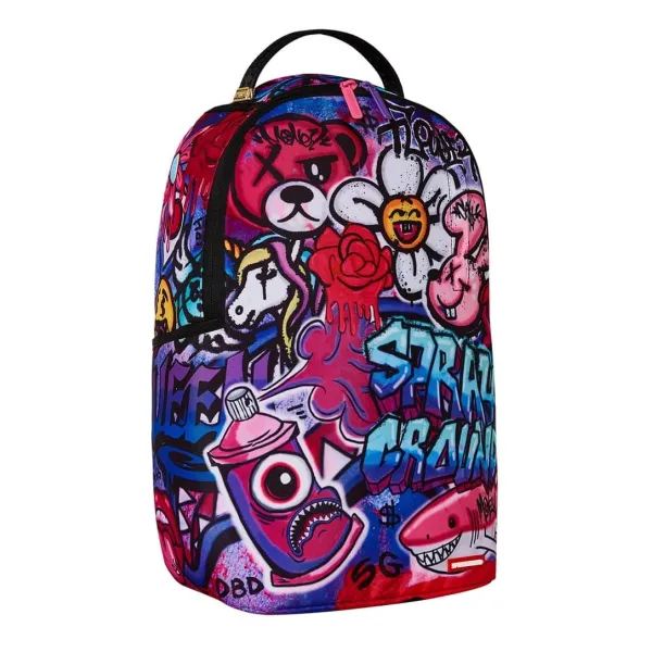 Sprayground Girly Graffiti Print mochila juvenil - foto lateral