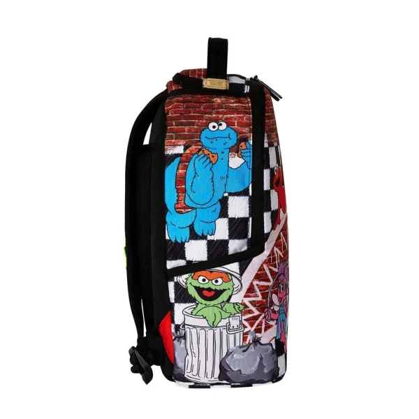 Mochila Mini Sprayground Barrio Sesamo de lado Mochila Mini Sprayground Barrio Sesamo de lado