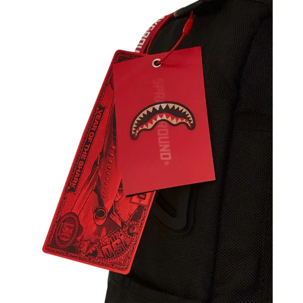 Sprayground Printed Zipper Shark etiqueta