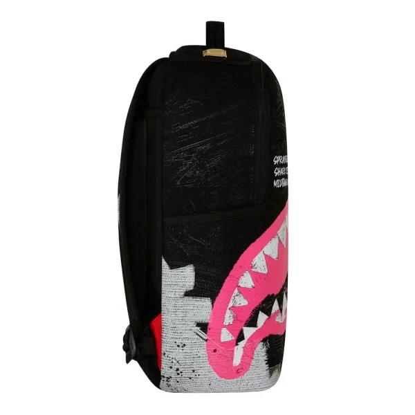 Sprayground Shark Central Sorbet Hand Painted de lado