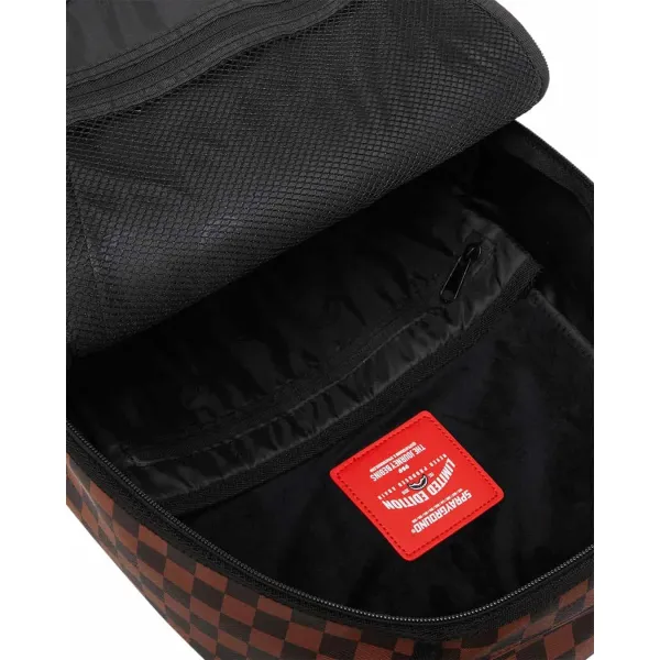 mochila Sprayground The Hero negra y marron - foto interior