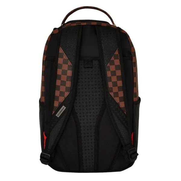 mochila Sprayground The Hero negra y marron - foto parte trasera