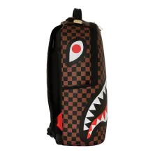 Sprayground Sharks in Paris Lost and Found marron foto lado Sprayground Sharks in Paris Lost and Found marron foto lado