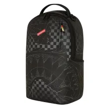 Mochila Sprayground Spider Web negra foto lateral