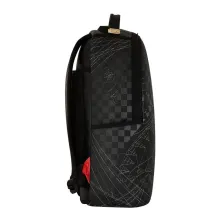 Mochila Sprayground Spider Web negra foto de lado