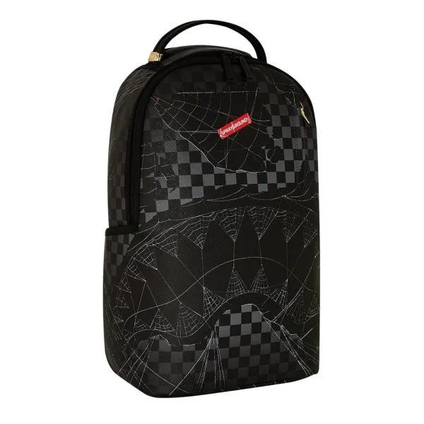 Mochila Sprayground Spider Web negra foto lateral 2