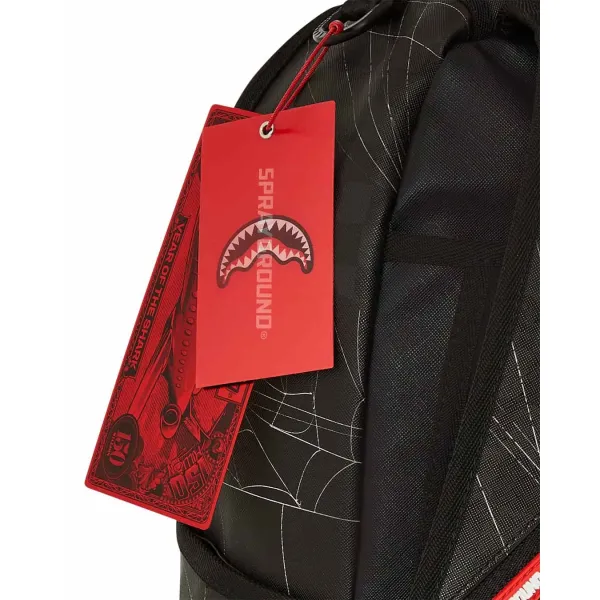 Mochila Sprayground Spider Web negra foto etiquetas