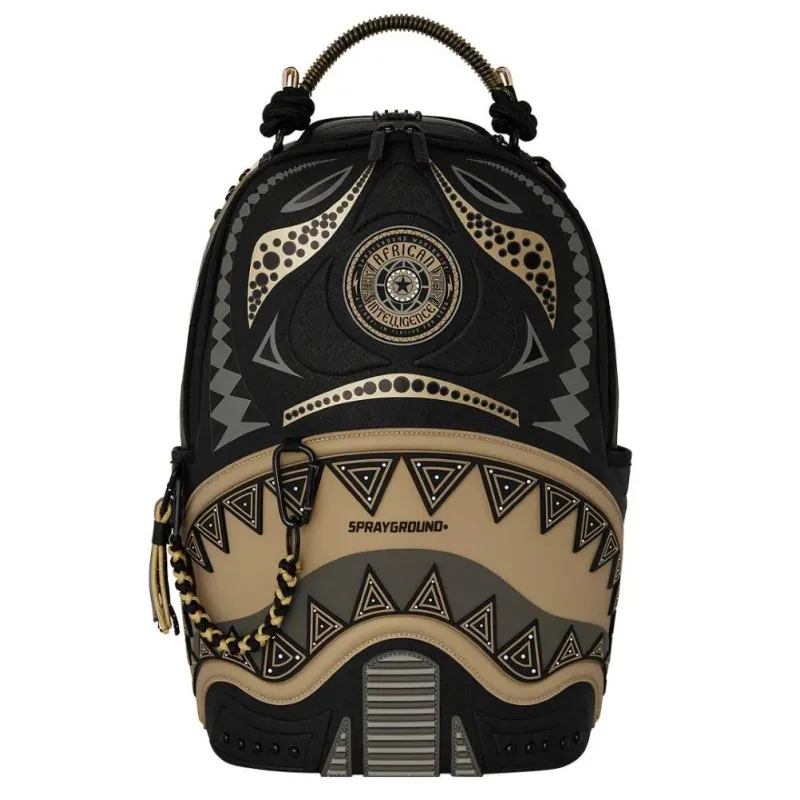 Mochila Sprayground AI Wonderland Gold and Black