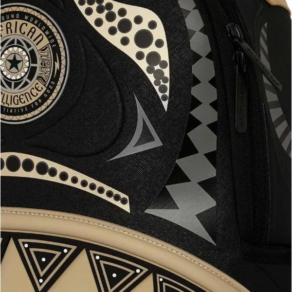 Mochila Sprayground AI Wonderland Gold and Black