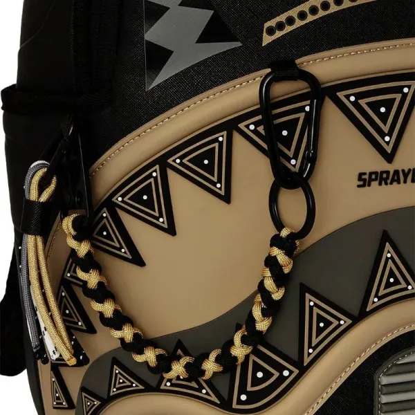 Mochila Sprayground AI Wonderland Gold and Black