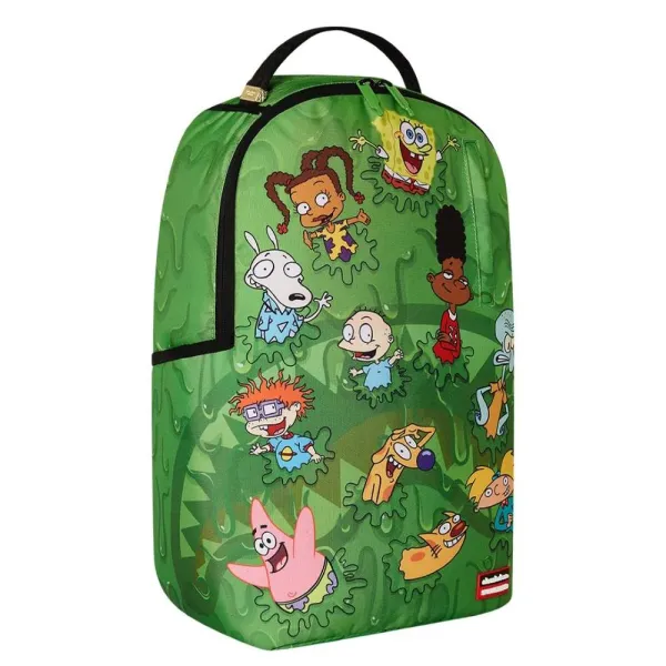 Mochila Sprayground 90S Nick Slime Drip foto lateral