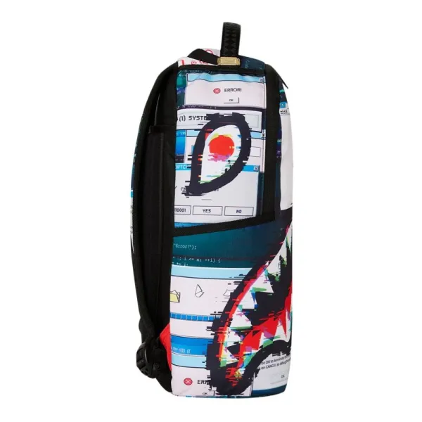 Sprayground Hacked Shark mochila foto de lado